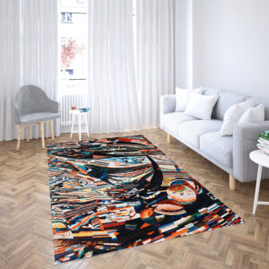 abstract rug teal and rug mud room rug