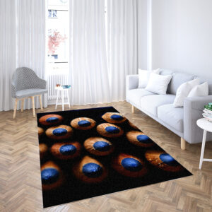 aerial rug cream geometric rug rust area rug